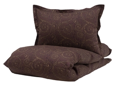 Borås sengetøj - 140x220 cm - Bianca Aubergine - Sengesæt i 100% bomuldssatin - Borås Cotton sengelinned